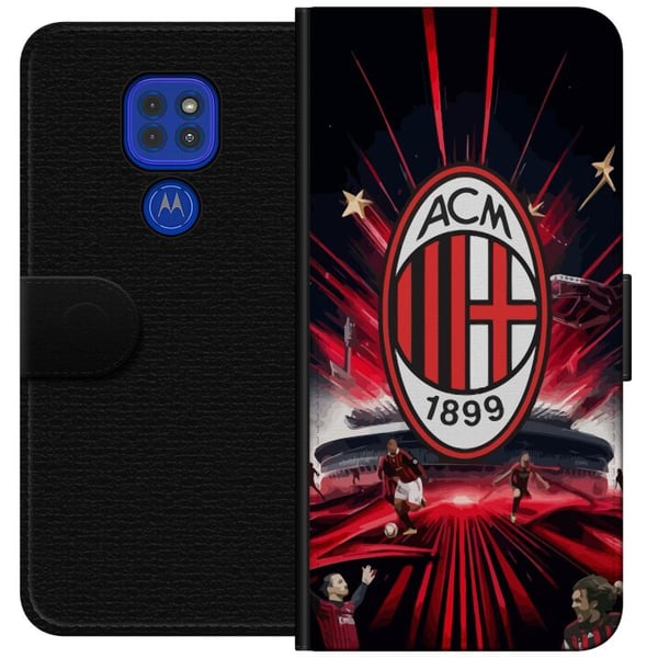 Kompatibel Tegnebogsetui til Motorola Moto G9 Play AC Milan
