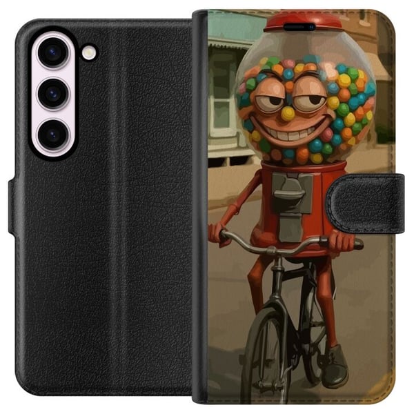 Kompatibelt Lommeboketui til Samsung Galaxy S23 Italiensk Brainrot-illustrasjon – Morsom godterimaskin sykler i retrodesign Kompatibelt Lommeboketui til Samsung Galaxy S23 Italiensk Brainrot-illustrasjon – Morsom godterimaskin sykler i retrodesign