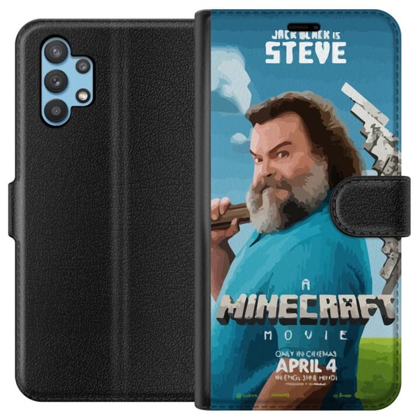 Kompatibelt Plånboksfodral till Samsung Galaxy A32 5G A Minecraft Movie Kompatibelt Plånboksfodral till Samsung Galaxy A32 5G A Minecraft Movie