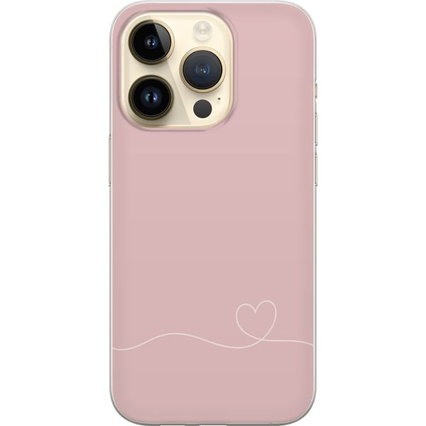 Kompatibelt Mobilskal till Apple iPhone 14 Pro Rosa Hjärna Design