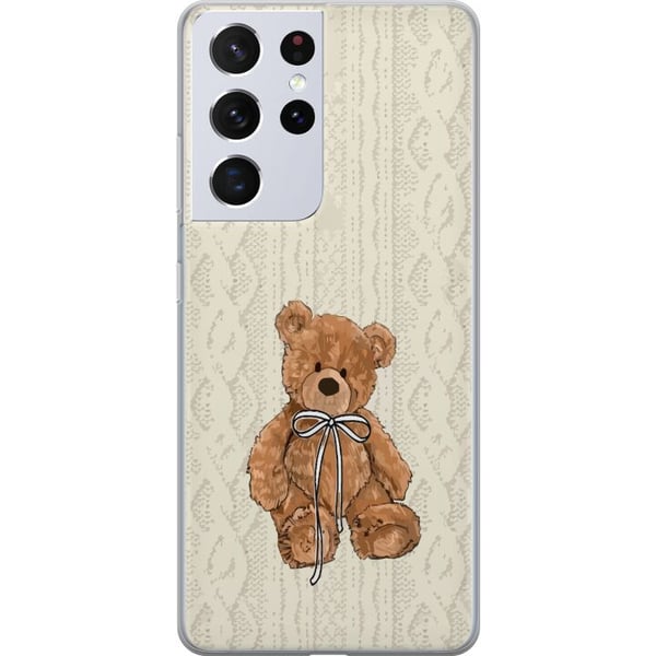 Kompatibel Mobilcover til Samsung Galaxy S21 Ultra 5G Lille Teddy – klassisk teddy i enkel design