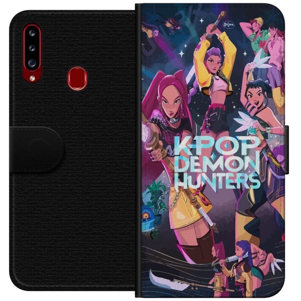 Kompatibelt Lommeboketui til Samsung Galaxy A20s K-pop-demonjegere Full lagkamp Idoler Magiske klinger Kosmisk glød Kompatibelt Lommeboketui til Samsung Galaxy A20s K-pop-demonjegere Full lagkamp Idoler Magiske klinger Kosmisk glød