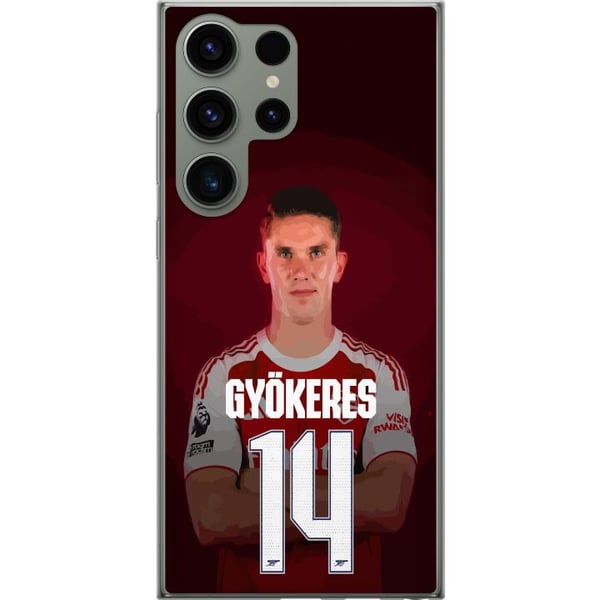 Kompatibelt Mobildeksel til Samsung Galaxy S23 Ultra Viktor Gyökeres Arsenal 14 Fotballinspirert design med Gyökeres i rød kampdrakt nummer 14 Kompatibelt Mobildeksel til Samsung Galaxy S23 Ultra Viktor Gyökeres Arsenal 14 Fotballinspirert design med Gyökeres i rød kampdrakt nummer 14