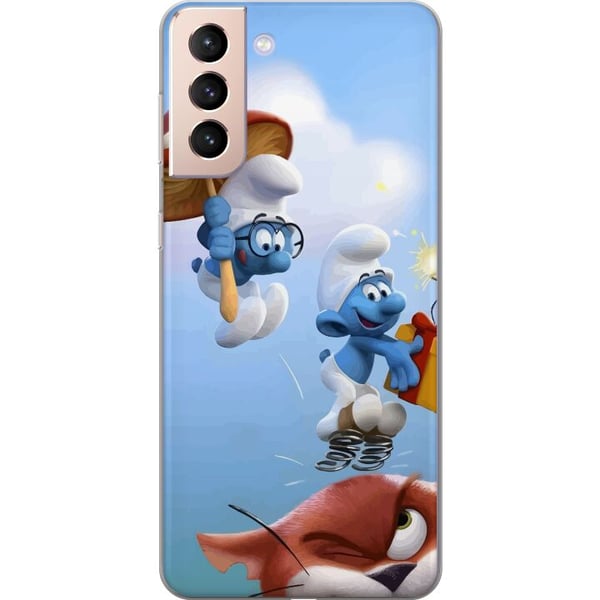 Kompatibelt Mobildeksel til Samsung Galaxy S21 Smurfene plakat blå tegneseriefigurer retro tegnefilm Schtroumpfs serie barndom klassiske figurer desi Kompatibelt Mobildeksel til Samsung Galaxy S21 Smurfene plakat blå tegneseriefigurer retro tegnefilm Schtroumpfs serie barndom klassiske figurer desi