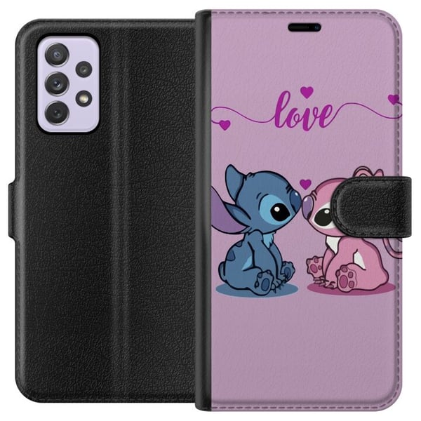 Kompatibelt Lommeboketui til Samsung Galaxy A52s 5G Lilo & Stitch – Angel Edition