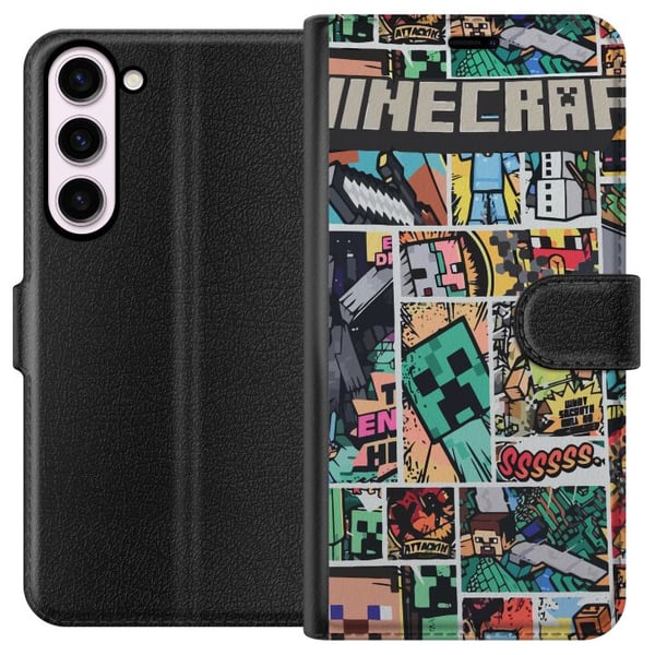Kompatibel Tegnebogsetui til Samsung Galaxy S23+ Minecraft Kunst