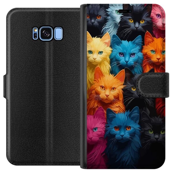 Kompatibelt Plånboksfodral till Samsung Galaxy S8 Katter Kompatibelt Plånboksfodral till Samsung Galaxy S8 Katter