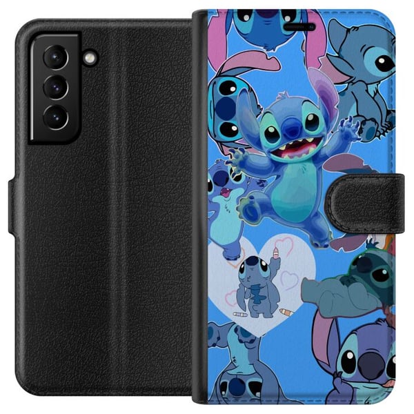 Kompatibelt Plånboksfodral till Samsung Galaxy S21+ 5G Stitch mönster Kompatibelt Plånboksfodral till Samsung Galaxy S21+ 5G Stitch mönster