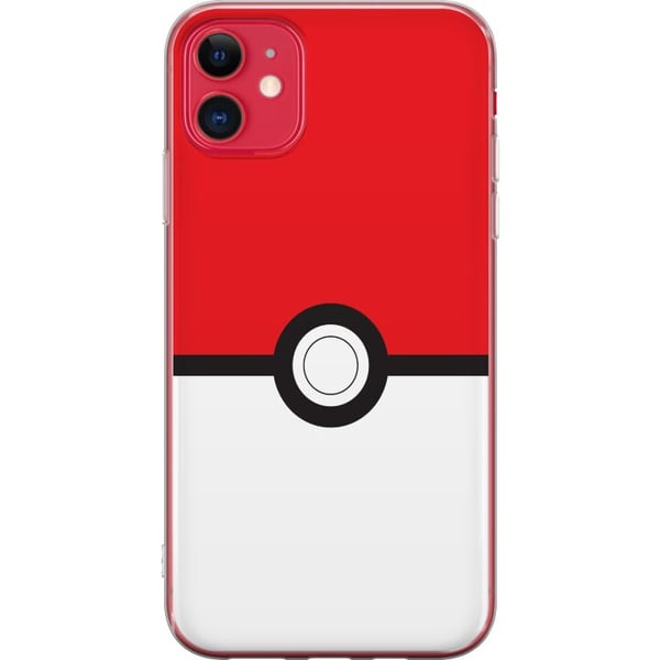 Kompatibelt Mobildeksel til Apple iPhone 11 Classic Ball retrospilldesign i ikonisk rød og hvit stil, perfekt for spillentusiaster og en nostalgisk l