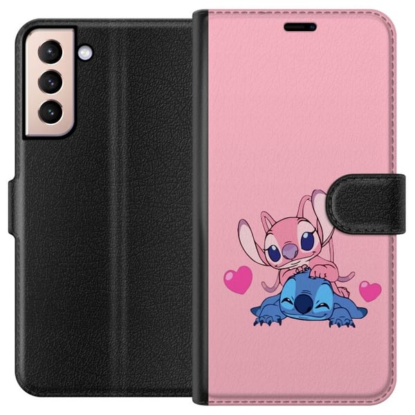 Kompatibel Tegnebogsetui til Samsung Galaxy S21 Valentins Dag Stitch
