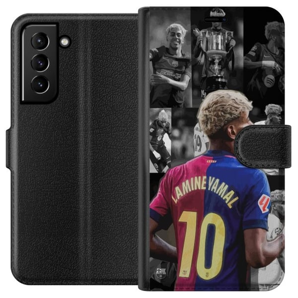 Kompatibelt Lommeboketui til Samsung Galaxy S21+ 5G FCB Yamal Barcelona fremtidens fotballstjerne Kompatibelt Lommeboketui til Samsung Galaxy S21+ 5G FCB Yamal Barcelona fremtidens fotballstjerne