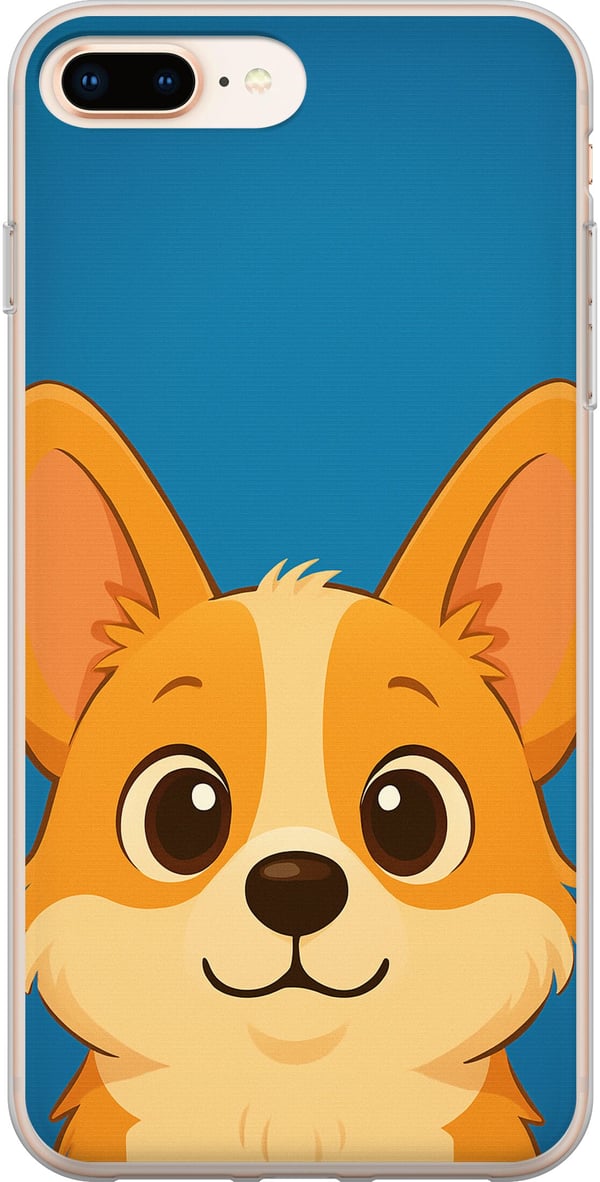 Kompatibelt Mobilskal till Apple iPhone 8 Plus Hello Corgi