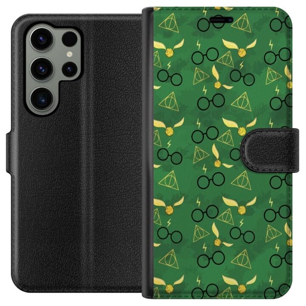 Kompatibel Tegnebogsetui til Samsung Galaxy S23 Ultra Harry Potter-briller Det Gyldne Lyn Dødsregalierne magisk design med mystik og troldmandsstemni Kompatibel Tegnebogsetui til Samsung Galaxy S23 Ultra Harry Potter-briller Det Gyldne Lyn Dødsregalierne magisk design med mystik og troldmandsstemni