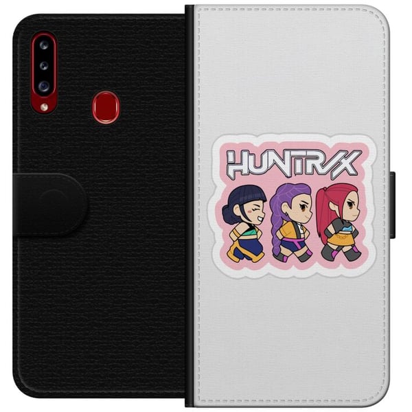Kompatibelt Plånboksfodral till Samsung Galaxy A20s Kpop Demon Hunters Huntrix Chibi Idols Cute Cartoon Kawaii Energy