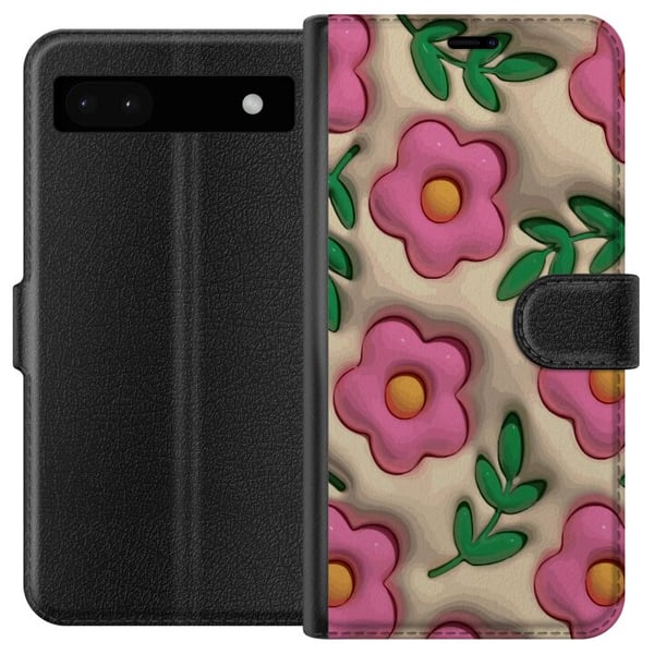 Yhteensopiva Lompakkokotelo Google Pixel 6a Poreilevat Kukat