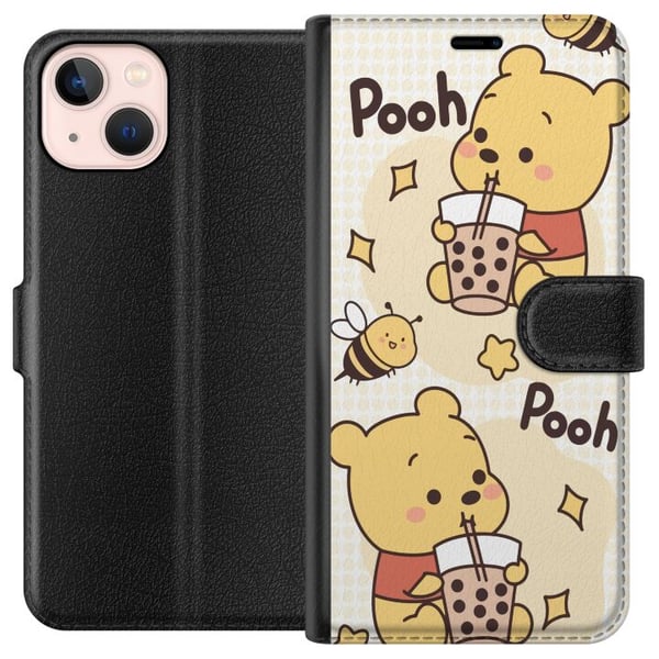 Kompatibelt Plånboksfodral till Apple iPhone 13 mini Nalle Pooh Style – klassiskt björnmotiv i ny tolkning Kompatibelt Plånboksfodral till Apple iPhone 13 mini Nalle Pooh Style – klassiskt björnmotiv i ny tolkning