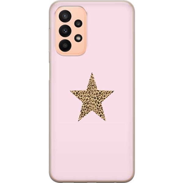 Yhteensopiva Puhelinkuori Samsung Galaxy A23 Leopard tähti