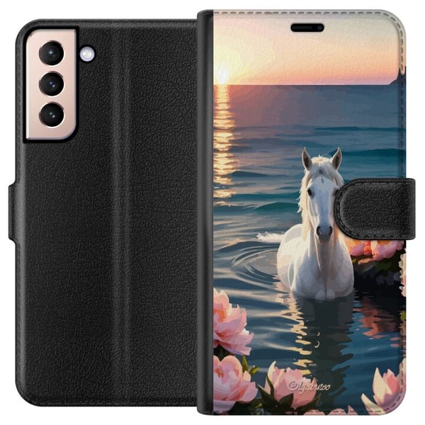 Kompatibelt Lommeboketui til Samsung Galaxy S21 Badede hest