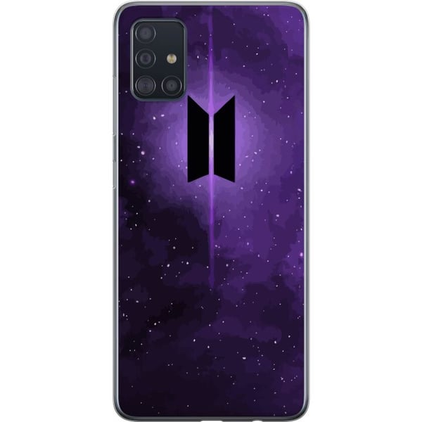 Kompatibelt Mobildeksel til Samsung Galaxy A51 BTS kpop-logo lilla galakse plakat romdesign koreansk band ARMY-symbol stjernehimmel musikk fan art Kompatibelt Mobildeksel til Samsung Galaxy A51 BTS kpop-logo lilla galakse plakat romdesign koreansk band ARMY-symbol stjernehimmel musikk fan art