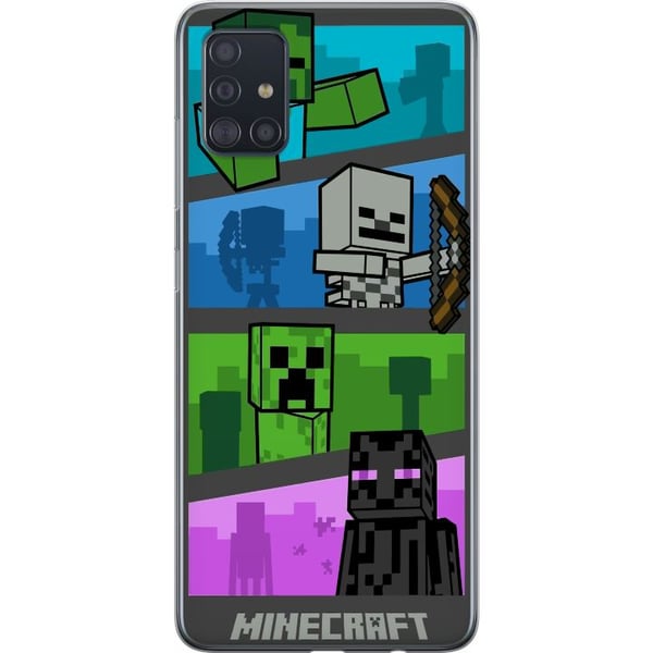 Kompatibelt Mobildeksel til Samsung Galaxy A51 Minecraft Kompatibelt Mobildeksel til Samsung Galaxy A51 Minecraft