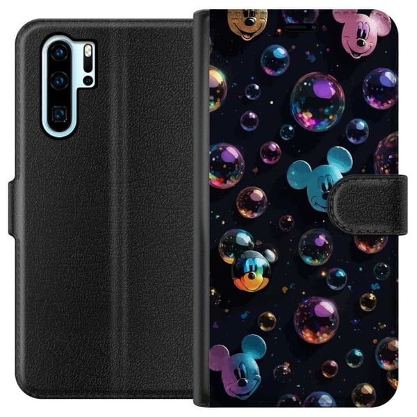 Yhteensopiva Lompakkokotelo Huawei P30 Pro Musse Pigg Disney Bubblor Design Roligt Motiv Populär