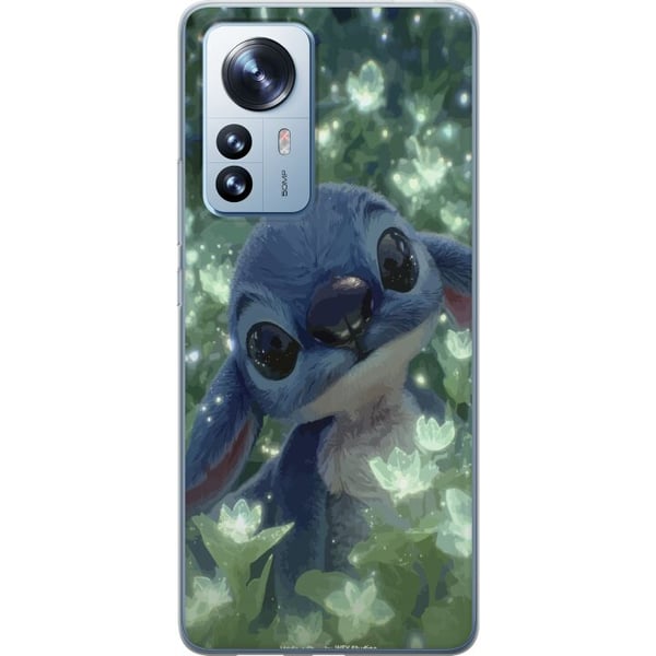 Yhteensopiva Puhelinkuori Xiaomi 12 Pro Disney Stitch kawaii-hahmo kukalla