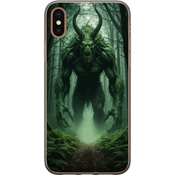 Kompatibelt Mobildeksel til Apple iPhone XS Skog Monster Fantasi Vesen Mørk
