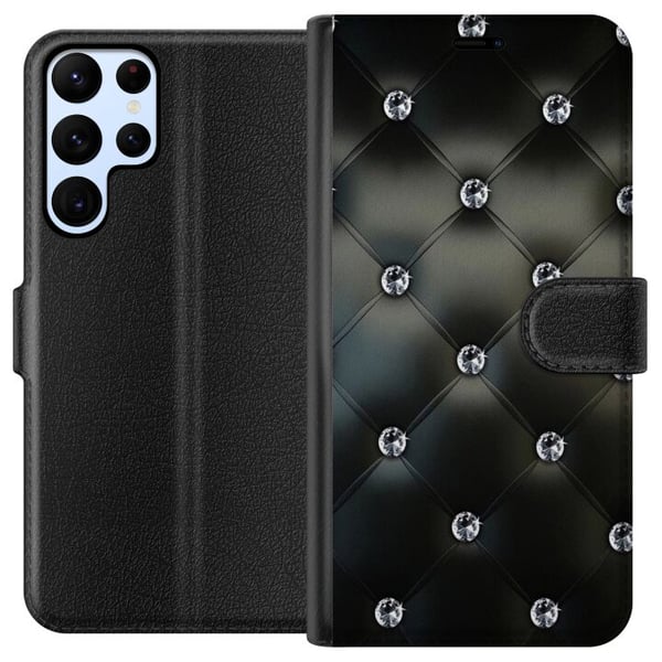 Yhteensopiva Lompakkokotelo Samsung Galaxy S22 Ultra 5G Suuri kuin timantti
