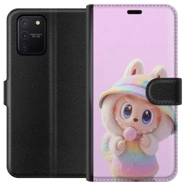 Kompatibelt Lommeboketui til Samsung Galaxy S10 Lite Rainbow Bunny Cutie – søtt motiv med pastellfarger og søt figur i hettegenser Kompatibelt Lommeboketui til Samsung Galaxy S10 Lite Rainbow Bunny Cutie – søtt motiv med pastellfarger og søt figur i hettegenser