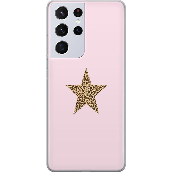 Kompatibel Mobilcover til Samsung Galaxy S21 Ultra 5G Leopard stjerne