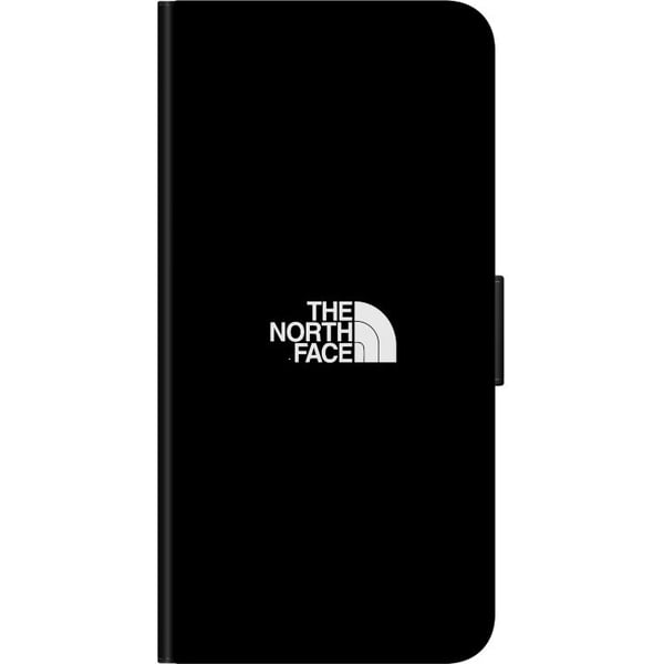 Kompatibelt Plånboksfodral till Samsung Galaxy A20s The North Face logga i svartvitt tidlös outdoor inspirerad design som symboliserar styrka frihet