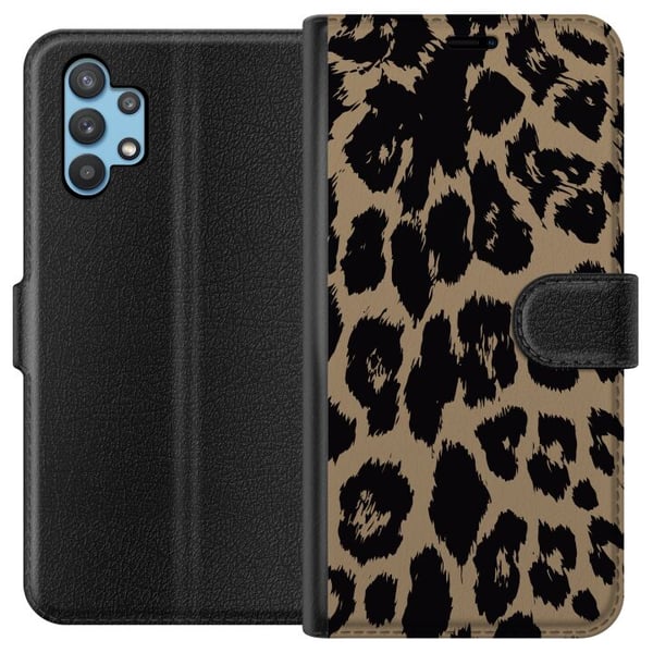 Kompatibelt Plånboksfodral till Samsung Galaxy A32 5G Leopard Kompatibelt Plånboksfodral till Samsung Galaxy A32 5G Leopard