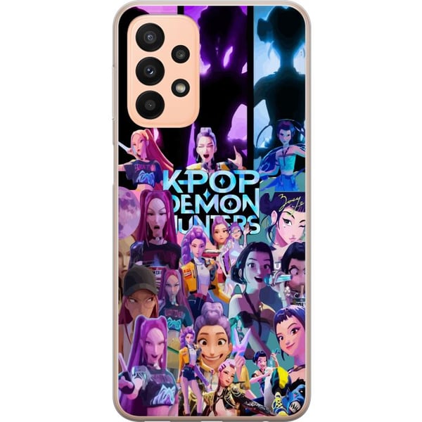 Kompatibelt Mobildeksel til Samsung Galaxy A23 KPop Demon Hunters mørk anime-vinylfigur