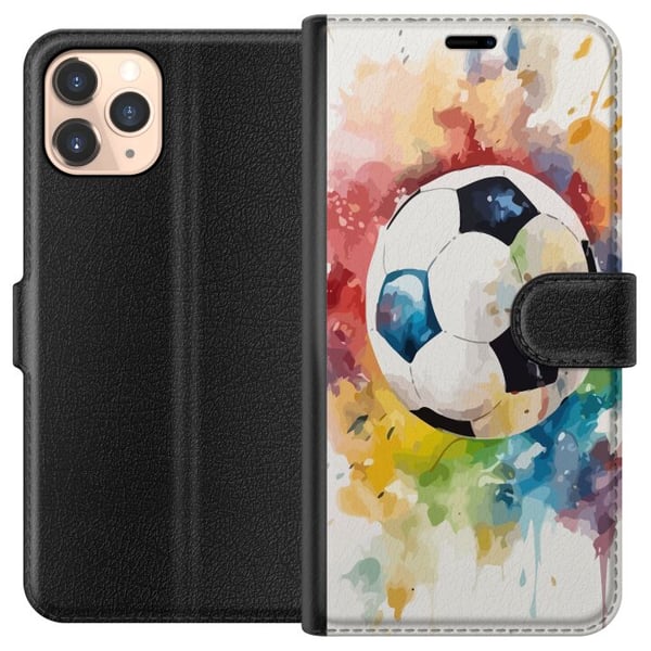 Kompatibel Tegnebogsetui til Apple iPhone 11 Pro Fodbold