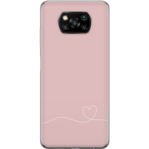 Kompatibel Mobilcover til Xiaomi Poco X3 NFC Lyserød Hjerne Design