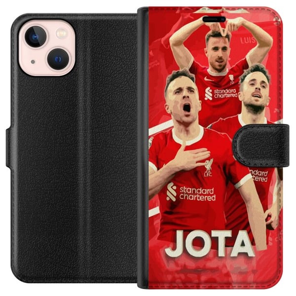 Yhteensopiva Lompakkokotelo Apple iPhone 13 mini Liverpool Jota juliste Portugali hyökkääjä kärkipelaaja Premier League Reds jalkapallo pelaaja seura