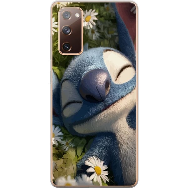 Kompatibelt Mobilskal till Samsung Galaxy S20 FE Stitch som somnar i äng av prästkragar där mjukt ljus och naturens lugn skapar varm avkopplande käns