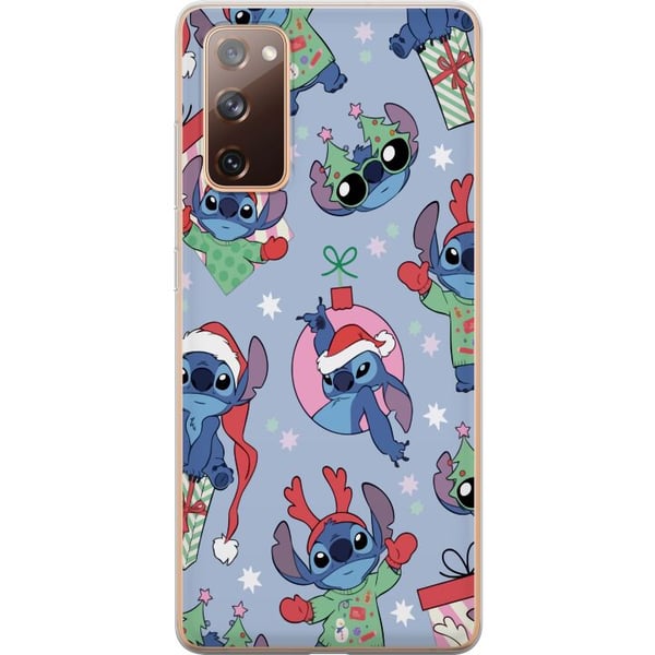 Kompatibelt Mobildeksel til Samsung Galaxy S20 FE Disney Stitch-julemønster – søt Stitch-juldesign med nisseluer, reinsdyrhorn og blå bakgrunn Kompatibelt Mobildeksel til Samsung Galaxy S20 FE Disney Stitch-julemønster – søt Stitch-juldesign med nisseluer, reinsdyrhorn og blå bakgrunn