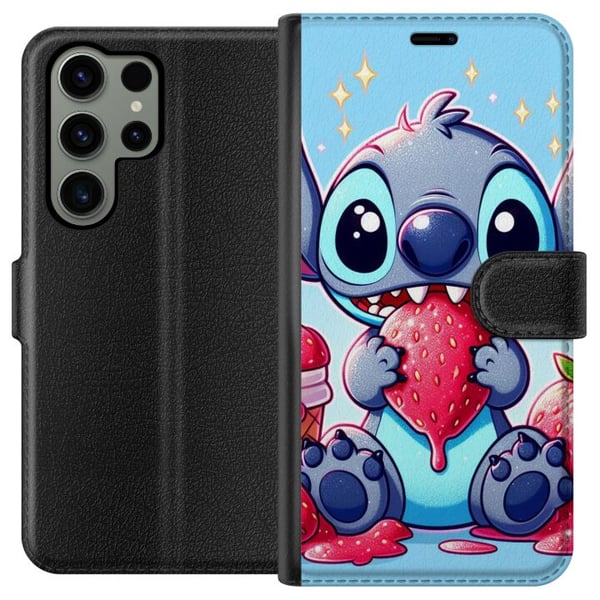 Kompatibel Tegnebogsetui til Samsung Galaxy S23 Ultra Stitch jordbær Kompatibel Tegnebogsetui til Samsung Galaxy S23 Ultra Stitch jordbær
