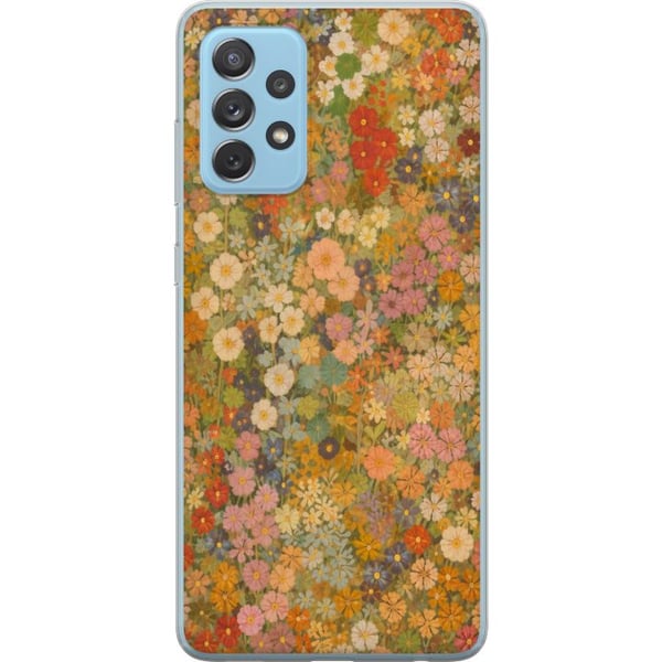 Kompatibelt Mobildeksel til Samsung Galaxy A52 5G Blomstereng i varme toner med en nostalgisk, malerisk følelse Kompatibelt Mobildeksel til Samsung Galaxy A52 5G Blomstereng i varme toner med en nostalgisk, malerisk følelse