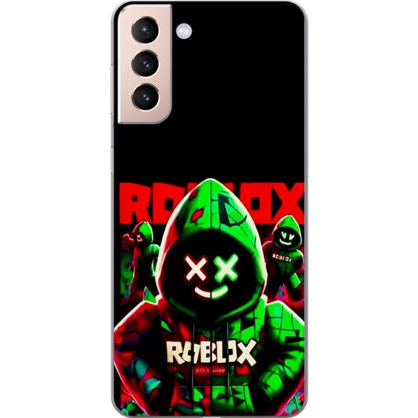 Kompatibelt Mobildeksel til Samsung Galaxy S21 Roblox Shadow Squad-design i en mørk, neoninspirert stil med grønne og røde kontraster for en kul, int