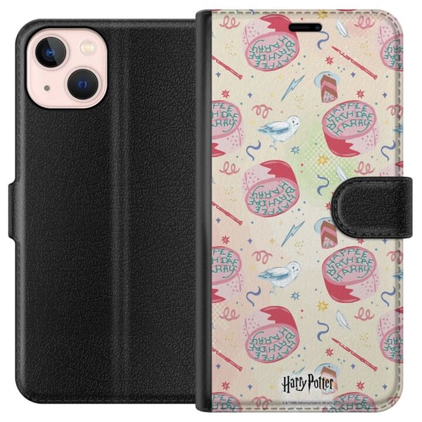 Kompatibelt Plånboksfodral till Apple iPhone 13 mini Harry Potter Hogwarts Magic Wizard
