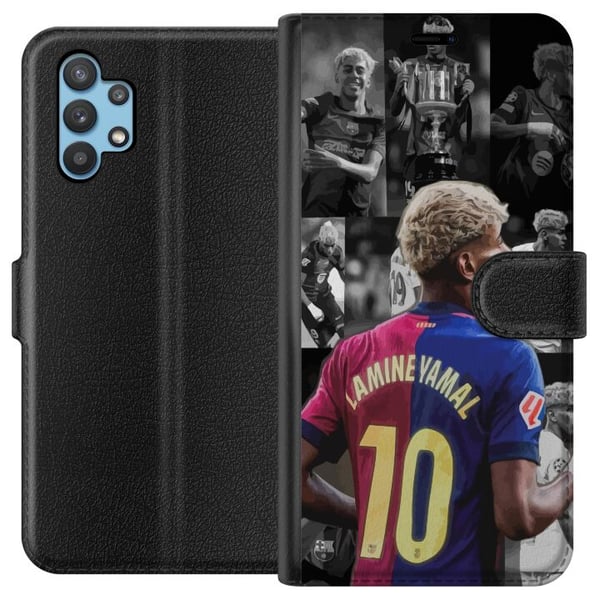 Kompatibelt Plånboksfodral till Samsung Galaxy A32 5G FCB Yamal Barcelona framtidens fotbollsstjärna