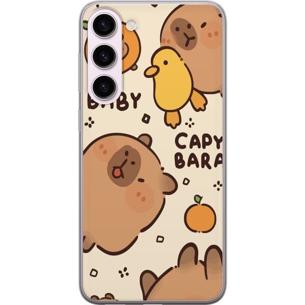 Kompatibel Mobilcover til Samsung Galaxy S23+ Kawaii-kapivarillustration – Sødt tegnet design med ænder og appelsiner Kompatibel Mobilcover til Samsung Galaxy S23+ Kawaii-kapivarillustration – Sødt tegnet design med ænder og appelsiner