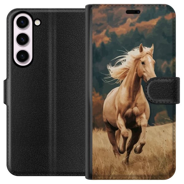 Yhteensopiva Lompakkokotelo Samsung Galaxy S23+ Juokseva Hevonen