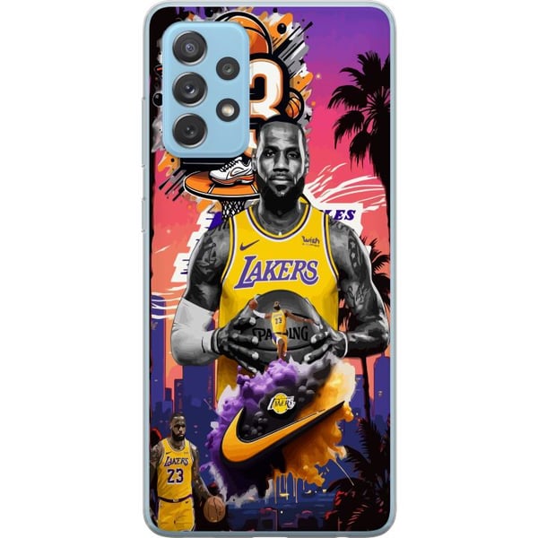 Kompatibelt Mobildeksel til Samsung Galaxy A52 5G Basketinspirert kunstverk med nummer 23 og actionfølelse – kraftfull sportsillustrasjon med dynamis Kompatibelt Mobildeksel til Samsung Galaxy A52 5G Basketinspirert kunstverk med nummer 23 og actionfølelse – kraftfull sportsillustrasjon med dynamis