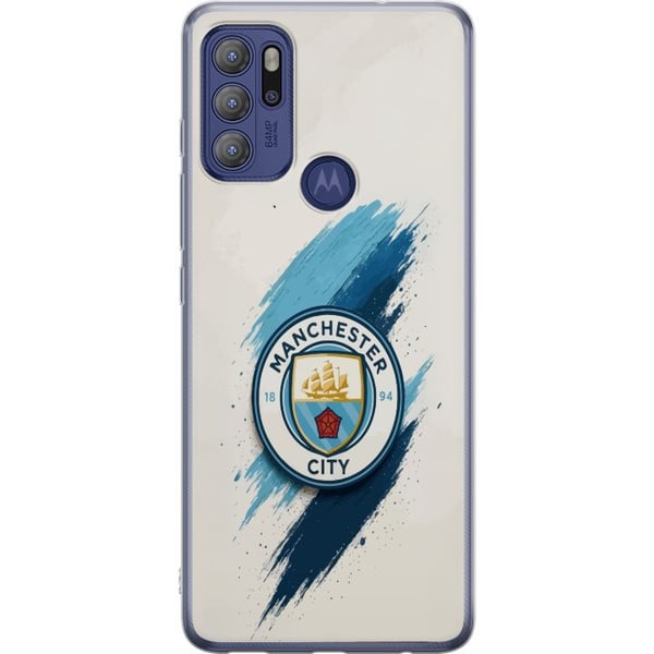 Kompatibel Mobilcover til Motorola Moto G60S Manchester City fodbold Jack Grealish blå penselstrøg illustration