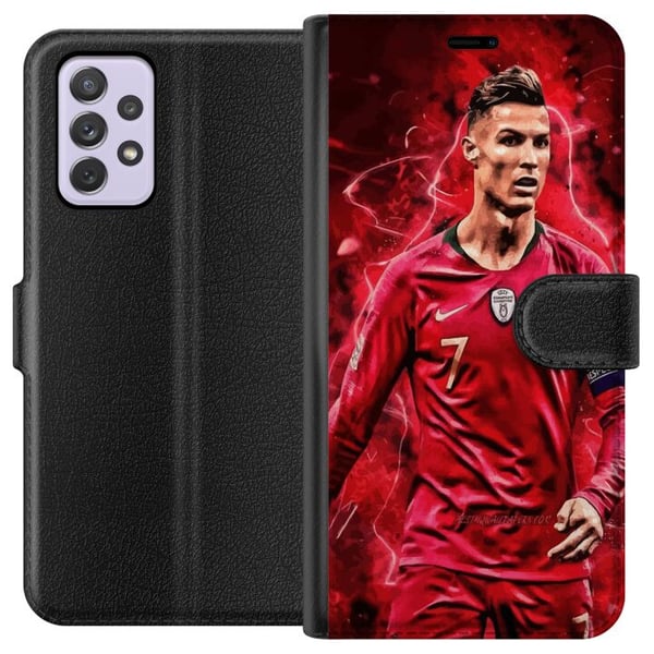 Kompatibel Tegnebogsetui til Samsung Galaxy A52s 5G Ronaldo Færdigheder - CR7 Design for Ægte Fans