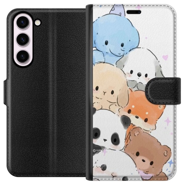 Kompatibel Tegnebogsetui til Samsung Galaxy S23+ Sød stak af kawaii-dyr i pastelfarver, charmerende skitseret illustration, perfekt til dig, der kan Kompatibel Tegnebogsetui til Samsung Galaxy S23+ Sød stak af kawaii-dyr i pastelfarver, charmerende skitseret illustration, perfekt til dig, der kan