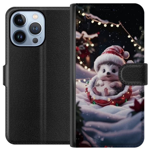 Kompatibelt Lommeboketui til Apple iPhone 13 Pro Julete pinnsvin søt vinter koselige lys nisselue pinnsvin søt jul bedårende høytid plakat Kompatibelt Lommeboketui til Apple iPhone 13 Pro Julete pinnsvin søt vinter koselige lys nisselue pinnsvin søt jul bedårende høytid plakat